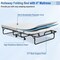 Twin Size Folding Metal Bed with Memory Foam Mattress for Guests
